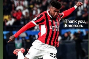 埃默森告别米兰：谢谢米兰的所有人，你们永远在我心中